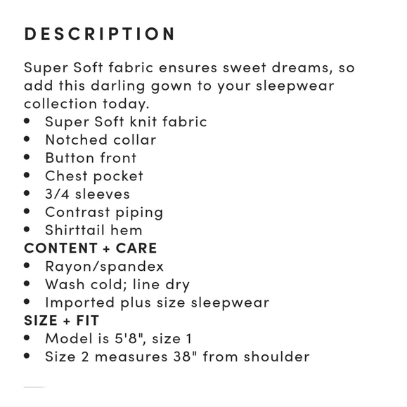 Torrid Button Up Sleep Shirt - Picture 5 of 6